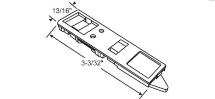 WRS Snap-In Tilt Latch Set (Without Thumb Buttons) - White