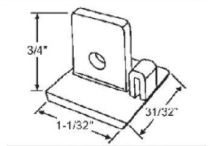 WRS Yale/Ogron 3/4" Nylon Vent Bracket  -  Black
