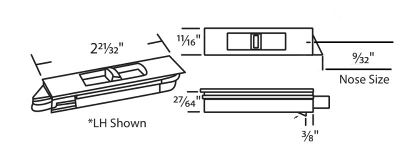 WRS 9/32" White Tilt Latch Set