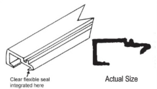 WRS PENNCO White Snap-In Vinyl Glazing Bead  -  6 Ft Stick