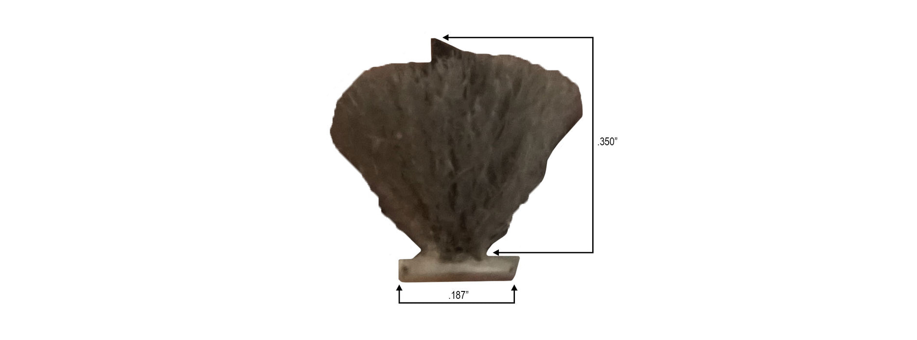 WRS .187" x .350" Grey Fin Pile Weatherstripping - 24 Ft Roll