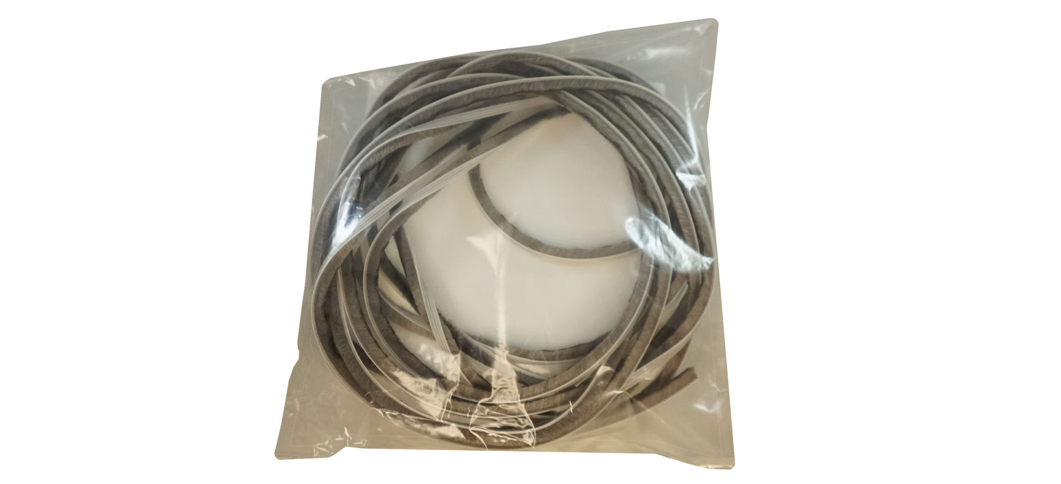 WRS .187" x .350" Grey Fin Pile Weatherstripping - 24 Ft Roll