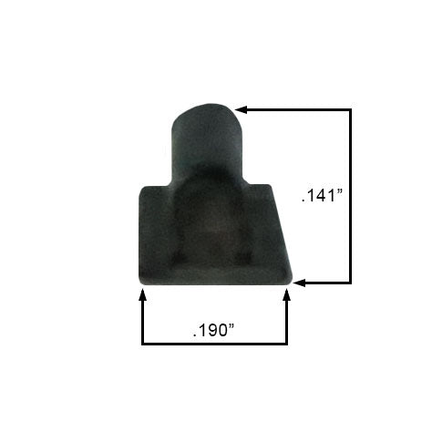 WRS .190" x .141" Black Bulb Seal Weather Stripping - 24 Ft Roll