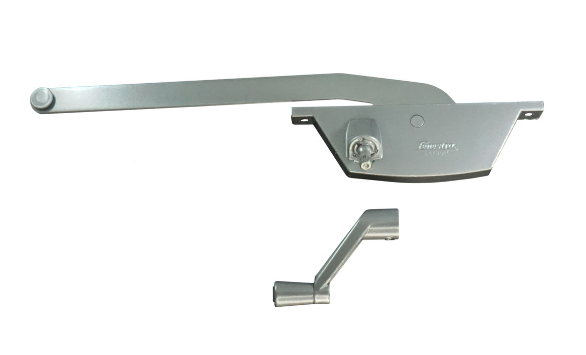 WRS Fenestra 9" Left or Right Hand Single Arm Face Mounted Casement Operator and Handle Set - Aluminum