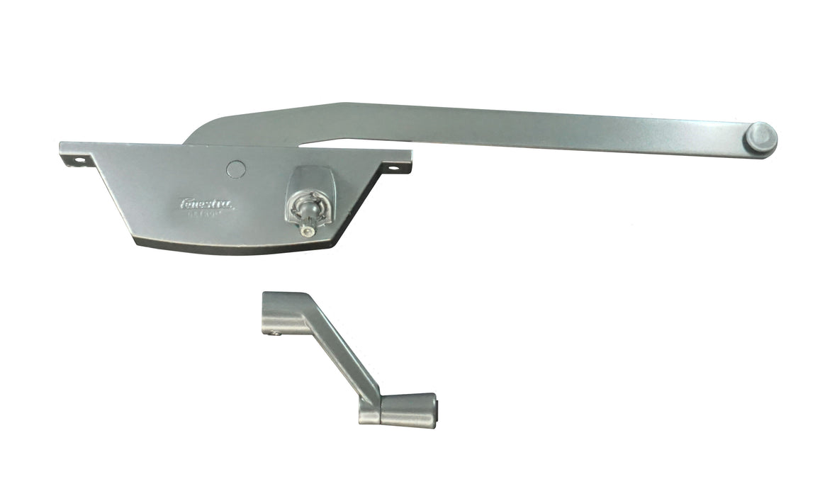 WRS Fenestra 9" Left or Right Hand Single Arm Face Mounted Casement Operator and Handle Set - Aluminum