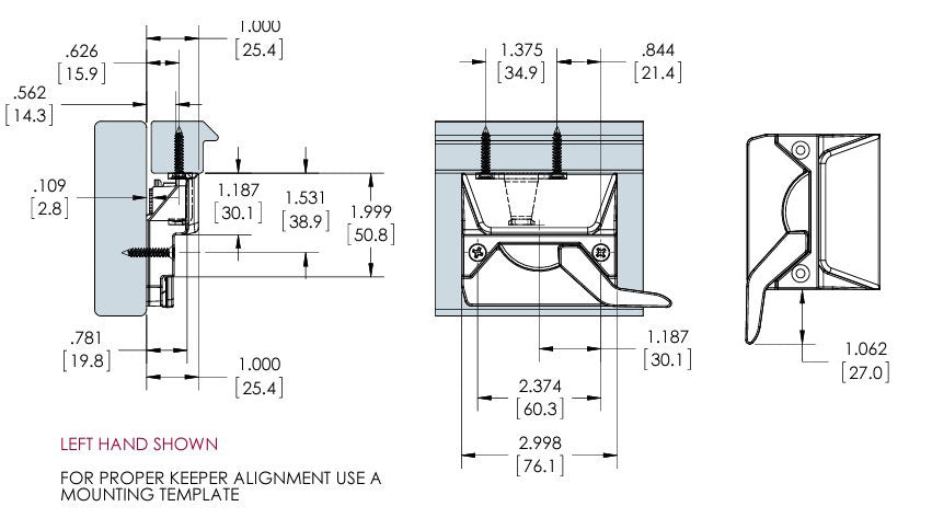 WRS Truth Hardware Left or Right Hand Casement Sash Lock - Coppertone