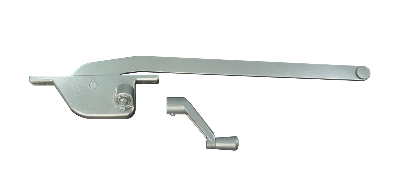 WRS Left Hand 11" Face Mounted Single Arm Operator & Handle Set - Aluminum