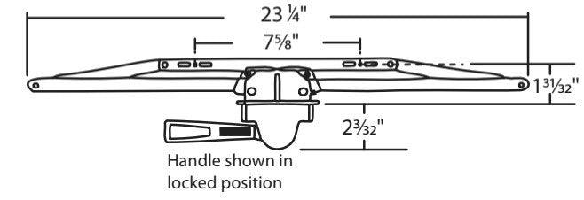 WRS Truth Hardware 23-1/4" Dual Pull Lever Awning Operator - Bronze