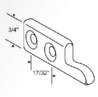 WRS 17/32" Strike/Keeper  -  Brass
