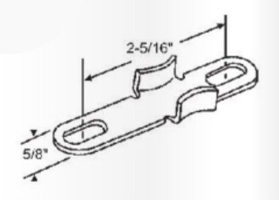 WRS Dorchester 2-5/16" Casement Keeper  -  Aluminum
