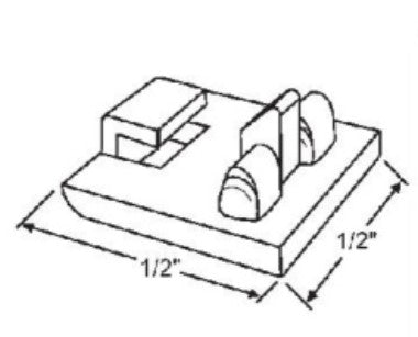 WRS 1/2" Nylon Snap-In Face Guide  -  White