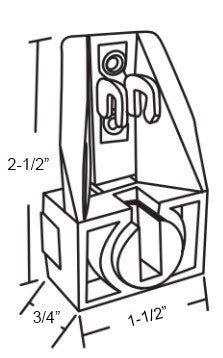 WRS SWS Pivot Lock Shoe Assembly - White Angled
