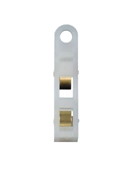 WRS Dual Sliding Window Roller Without Cap - 7/16" Brass Wheels