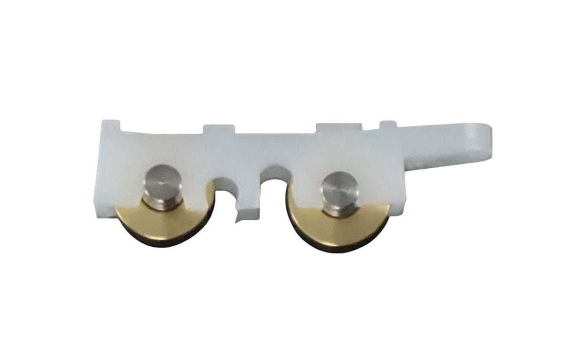 WRS Dual Sliding Window Roller Without Cap - 7/16" Brass Wheels
