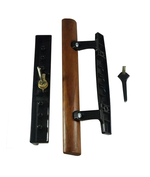WRS Sash Controls Patio Door Handle/Lock Assembly with Key Cylinder - Black or White
