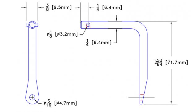 WRS 2-5/8" Concealed Lock Key - Steel
