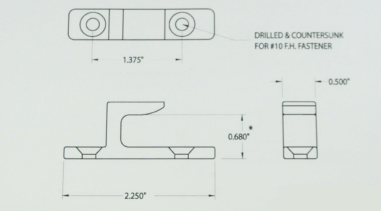 WRS 1.375" Project-Out Hook Keeper  -  Dark Bronze