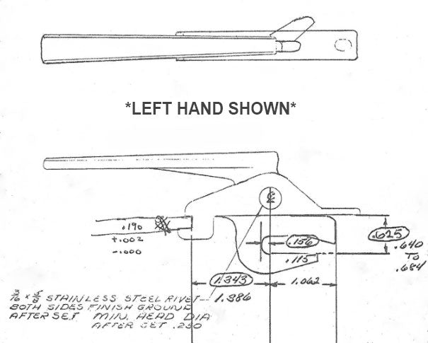 WRS White Bronze Left Hand 2 Point Casement Locking Handle  -  3/16" Gap