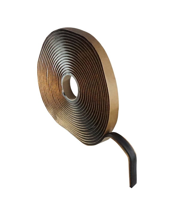 WRS 3/16" x 1/2" Double-Sided Butyl Glazing Tape  -  25 Ft Roll, Black