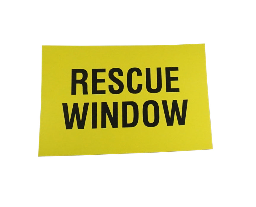 WRS 4" x 6" Rescue Window Label  -  Yellow