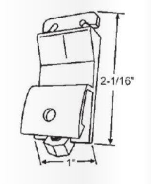WRS Wenco/Jeldwen 2-1/16" Jambliner Friction Shoe  -  White