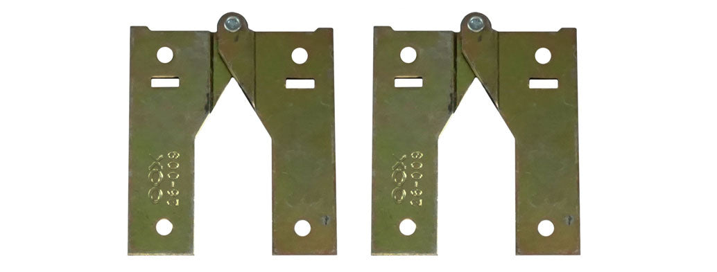 WRS 3-1/4" Bifold Mirror Closet Door Hinge Set - Brass Coated