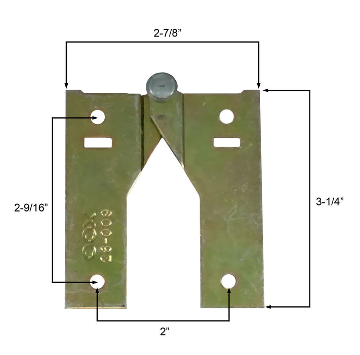 WRS 3-1/4" Bifold Mirror Closet Door Hinge Set - Brass Coated