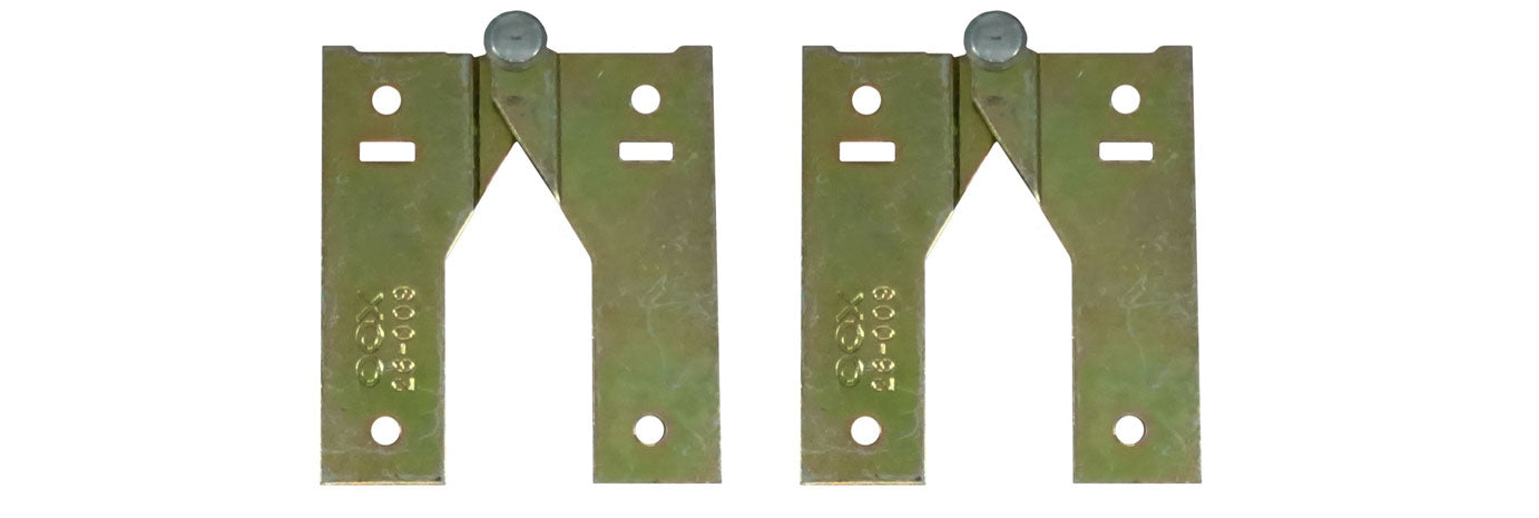 WRS 3-1/4" Bifold Mirror Closet Door Hinge Set - Brass Coated