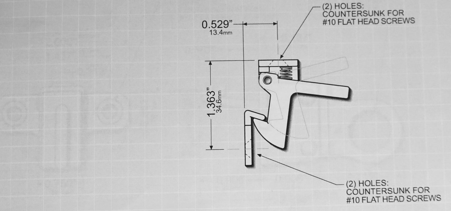 WRS Sill Snap Sash Lock - White Bronze