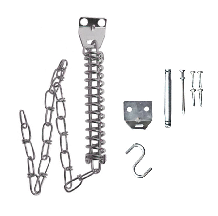 WRS Storm Door Protector Chain & Spring  -  Zinc-Plated