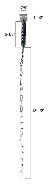 WRS Storm Door Protector Chain & Spring  -  Zinc-Plated