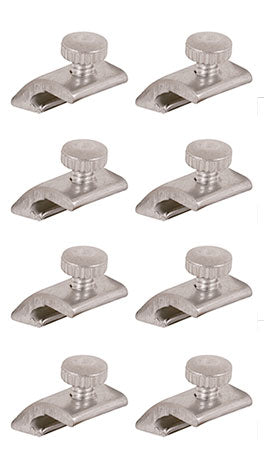 WRS 1/8" Offset Aluminum Storm Door Panel Clips with Screws - 8 Pack