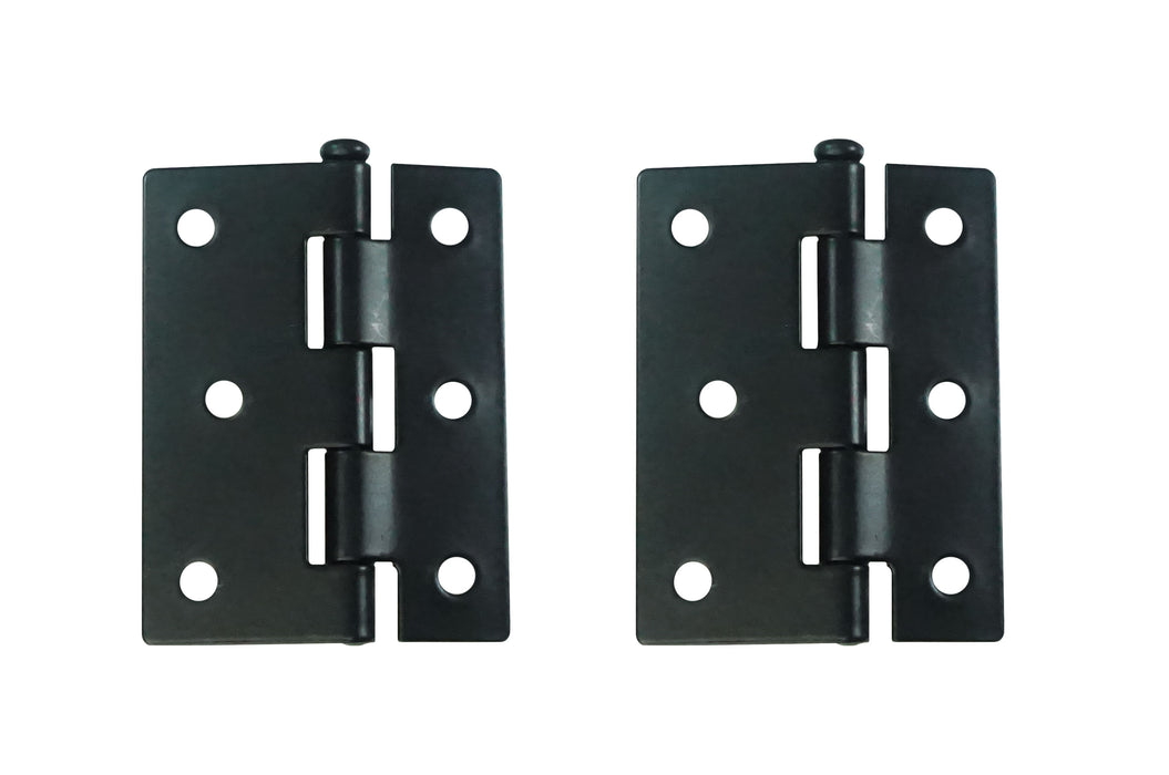 WRS 3" Black Steel Screen Door Hinge  -  2 Pack