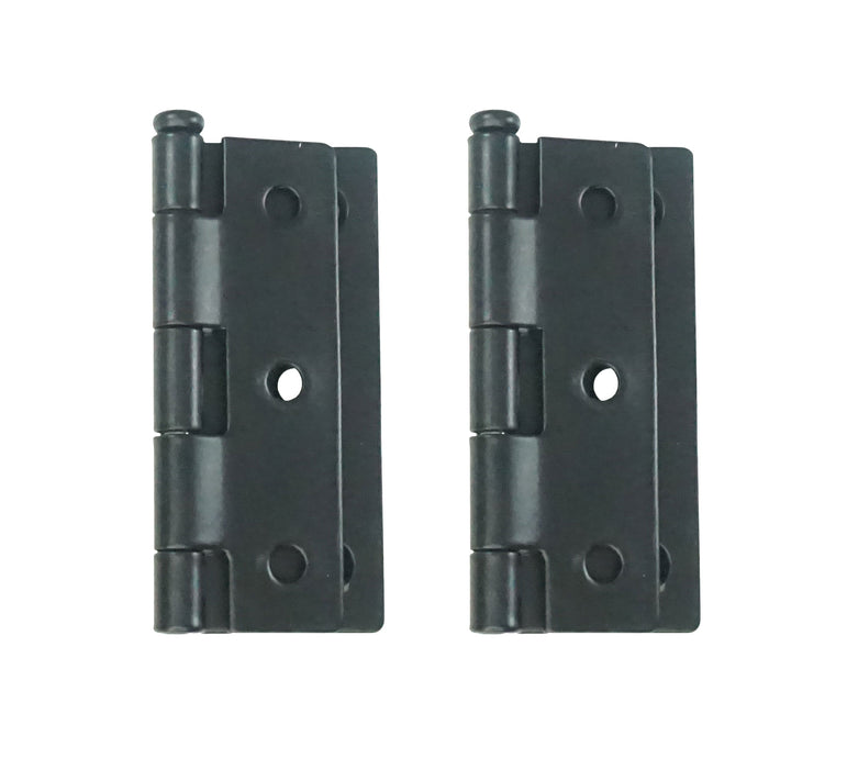 WRS 3" Black Steel Screen Door Hinge  -  2 Pack