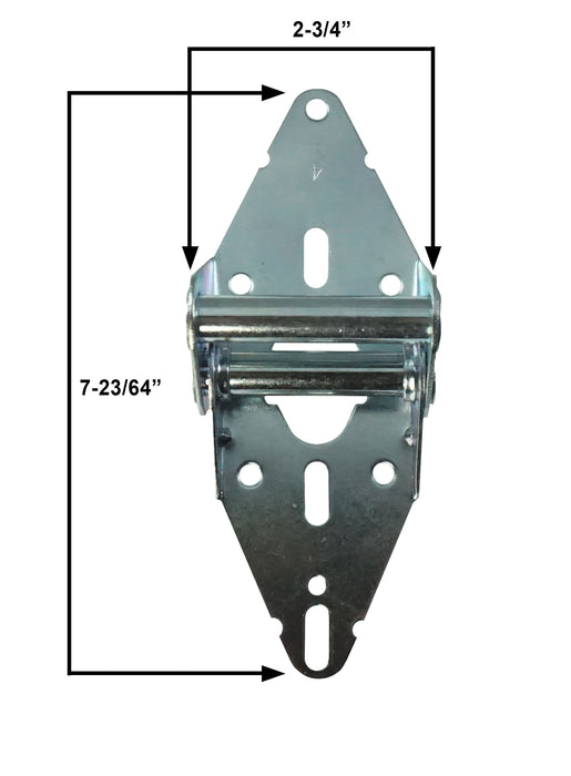 WRS 14 Gauge Galvanized Steel Garage Door Hinges  -  2 Pack