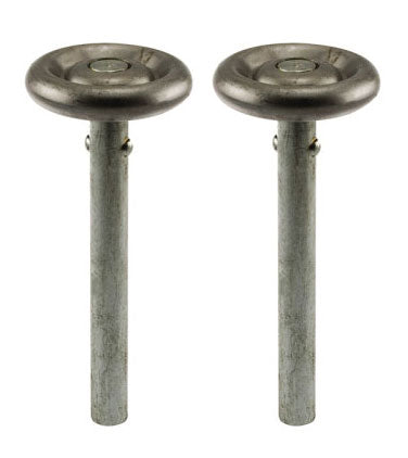 WRS Frantz Galvanized Steel 1-7/8" Convex Edge Garage Door Roller - 2 Pack