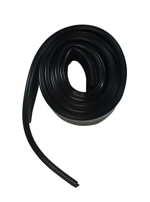 WRS Black Vinyl Adjustable Press-In Bug Seal  -  84" Length