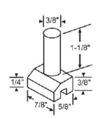WRS 3/8" Pressure Shoe - Nylon Base, Metal Pin