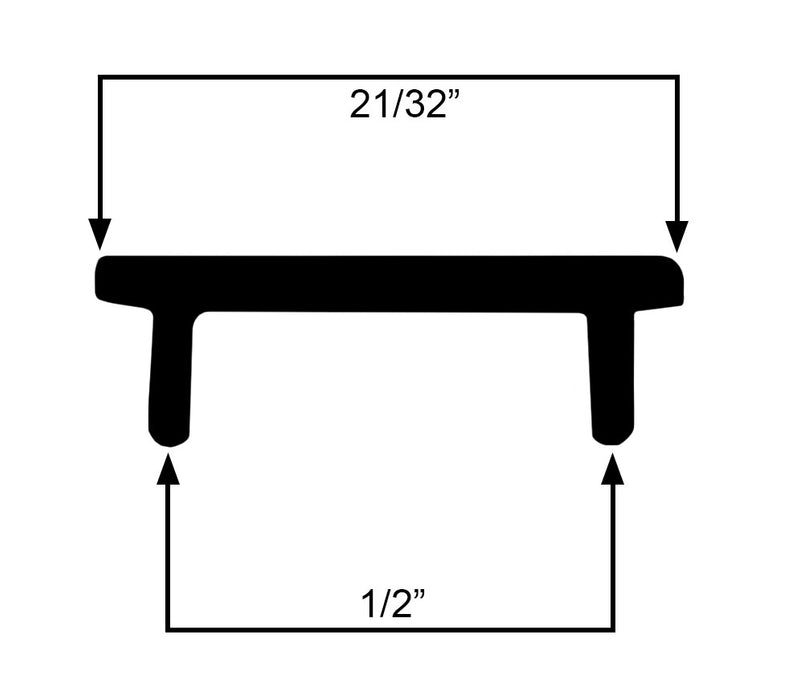 WRS Black Setting Block/Sash Stop - 6 Ft Stick