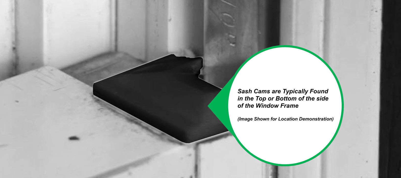 WRS Yale/Ogron 1-15/32" Left & Right Hand Sash Cam Set  -  Black