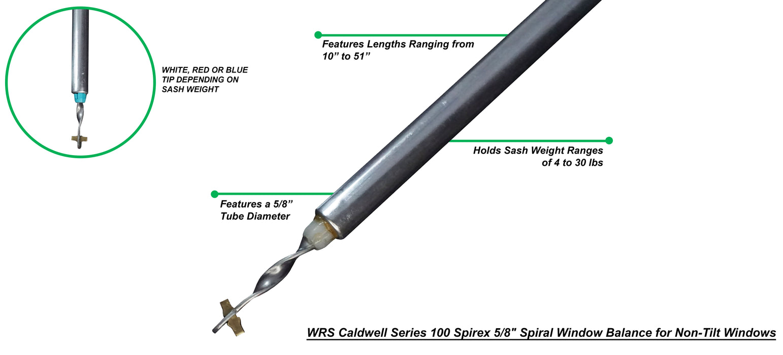 WRS Caldwell Series 100 Spirex 5/8"  Spiral Window Balance for Non-Tilt Windows