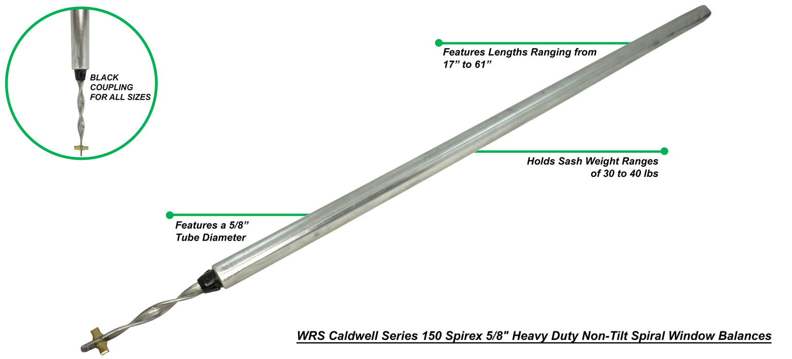 WRS Caldwell Series 150 Spirex 5/8" Heavy Duty Non-Tilt Spiral Window Balances