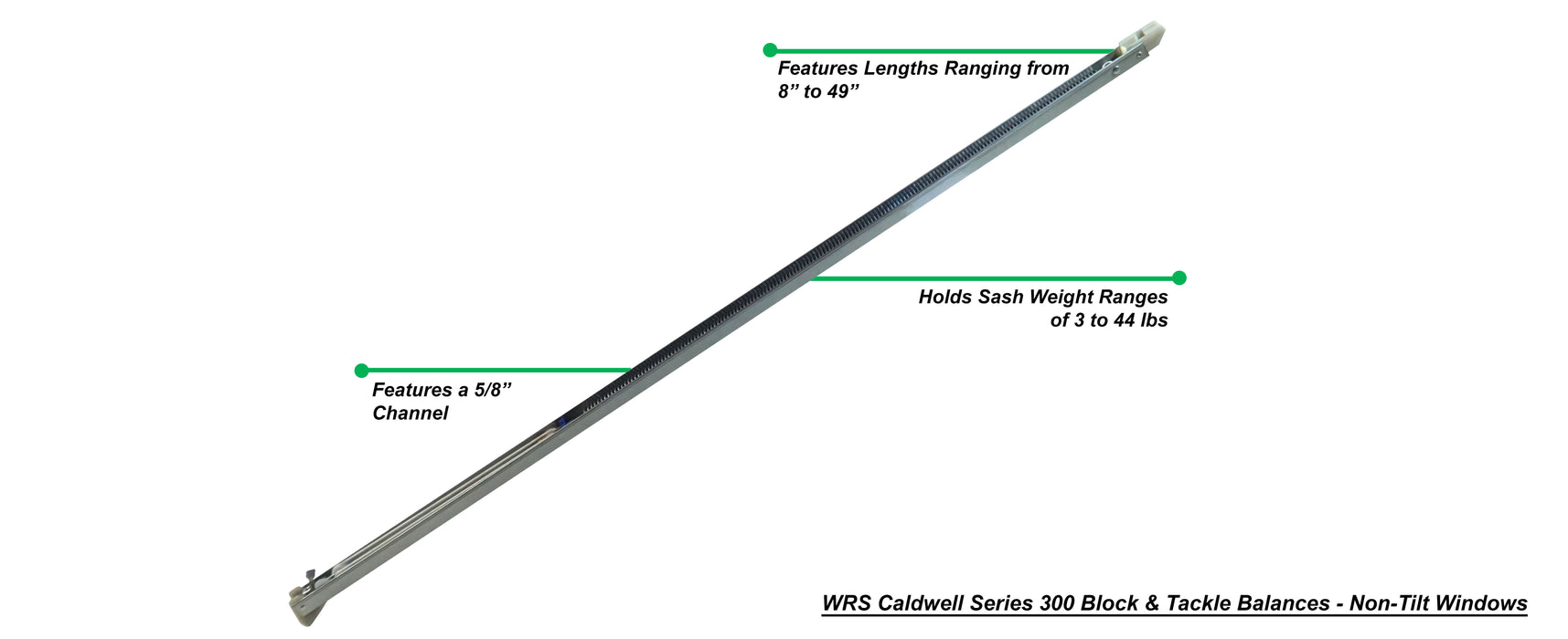 WRS Caldwell Series 300 Block & Tackle Balances - Non-Tilt Windows