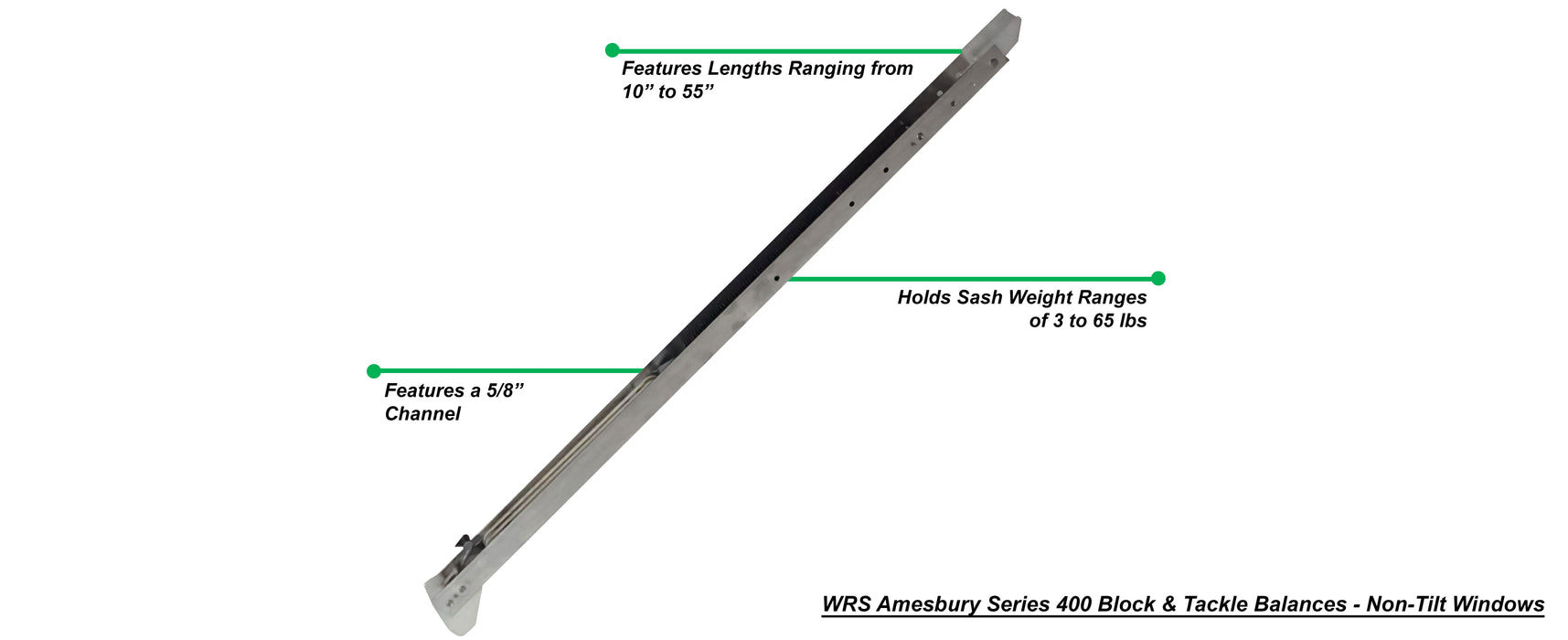 WRS Amesbury Series 400 Block & Tackle Balances - Non-Tilt Windows