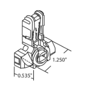 WRS 1-1/4" Drop In T-Lock Shoe - Black Puck, Closed Cam