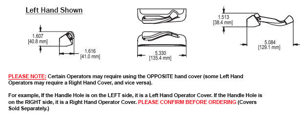 Truth Hardware Tango Operator Cover and Folding Handle