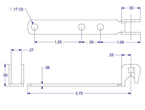 WRS 3" Stamped Steel Balance Bracket - 100 Series