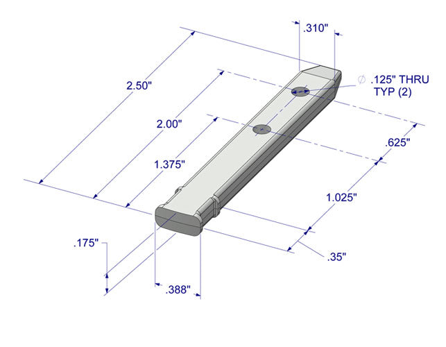 WRS Caldwell Die-Cast Pivot Bar - 2-1/2"