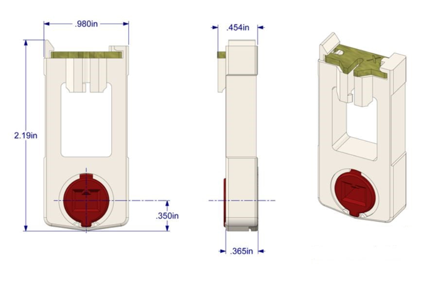 WRS 2-1/16" Pivot Locking Shoe, Red Cam