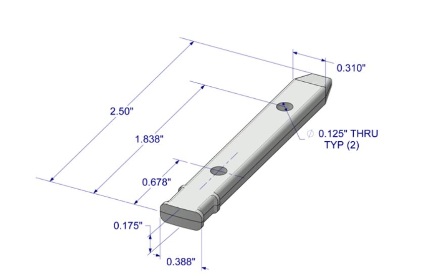WRS Caldwell Die-Cast Pivot Bar - 2-1/2"